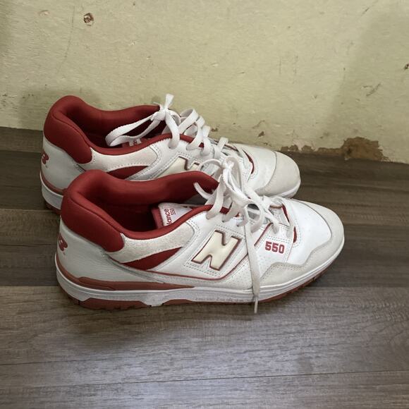 Mens New Balance 550 Terracotta White Red Shoe Sneakers Size 11.5 No insole main image 7